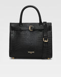 Black Croc Embossed