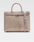 Light Taupe Croc Embossed
