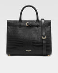 Black Croc Embossed