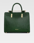 Dark Green Croc Embossed