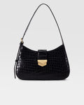 Black Croc Embossed