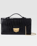 Black Croc Embossed