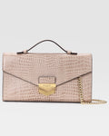 Taupe Croc Embossed