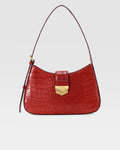 Red Croc Embossed