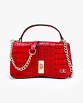 Red Croc Embossed
