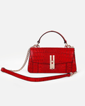 Red Croc Embossed