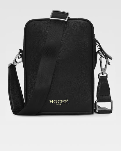 Back side of men sling bag in genuine leather – Grandeur by Hoche Paris